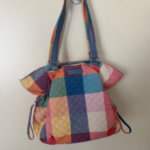 VERA BRADLEY Glenna Satchel in Tropics Plaid Multicolor